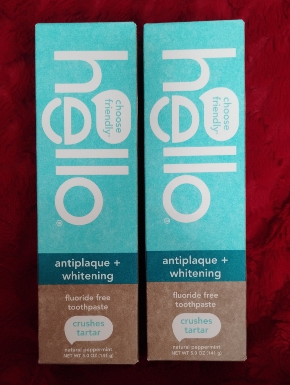 Hello Antiplaque + Whitening Fluoride Free Toothpaste — Natural Peppermint